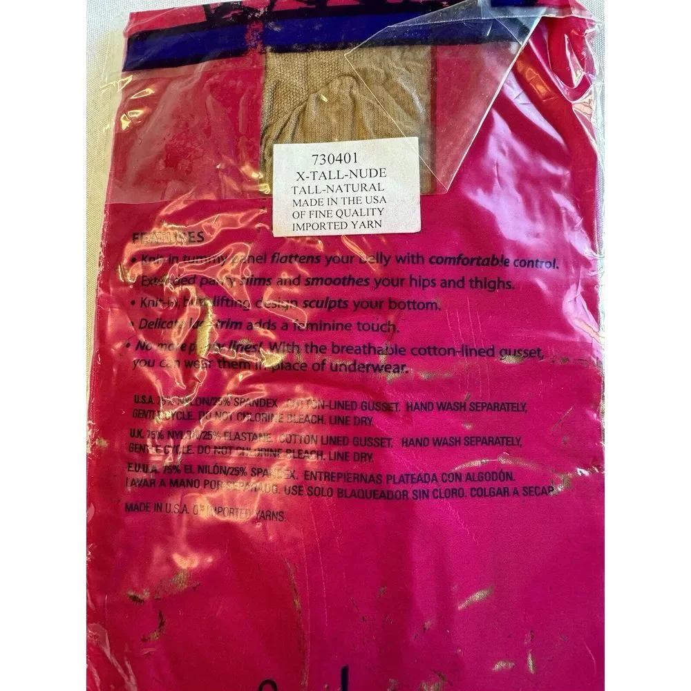 Nylon Pantyhose Lot Of Two Vintage Scuptz Silkies X-Tall‎